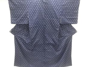 十字絣織り出し手織り紬着物